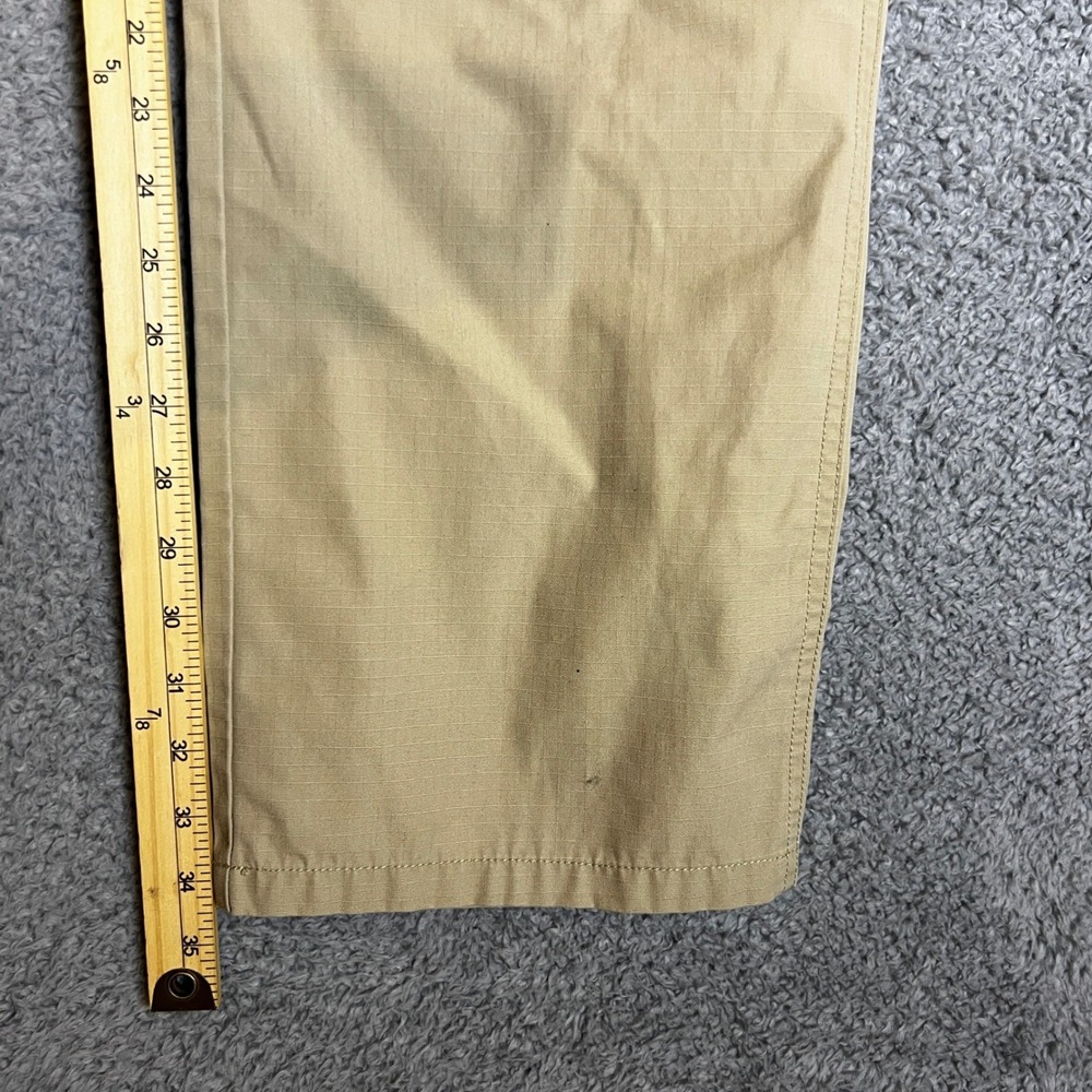 5.11 Tactical Cargo Pants Mens 34x32 Tan Good Ripstop Utility Workwear - Picture 6 of 9